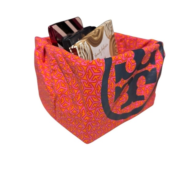 Tory Burch Pink and Orange Cosmetic Bag 14x14 - Picture 2 of 6